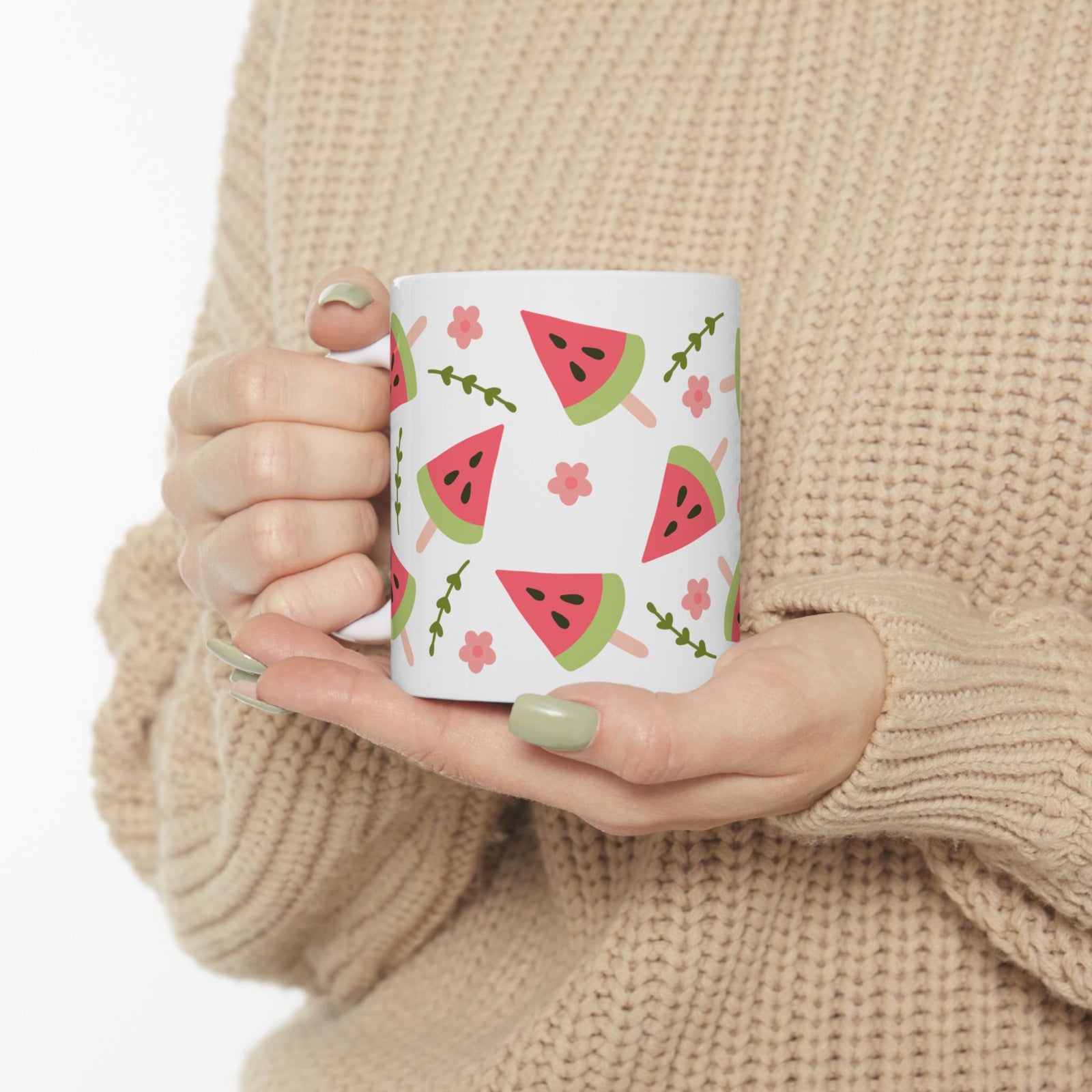 Watermelon Slice Cute Ceramic Mug Coffee Cup (11oz & 15oz)