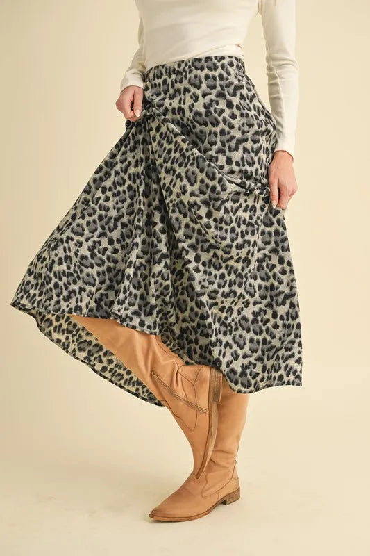 Aemi+Co Leopard Midi Skirt - Sydney So Sweet