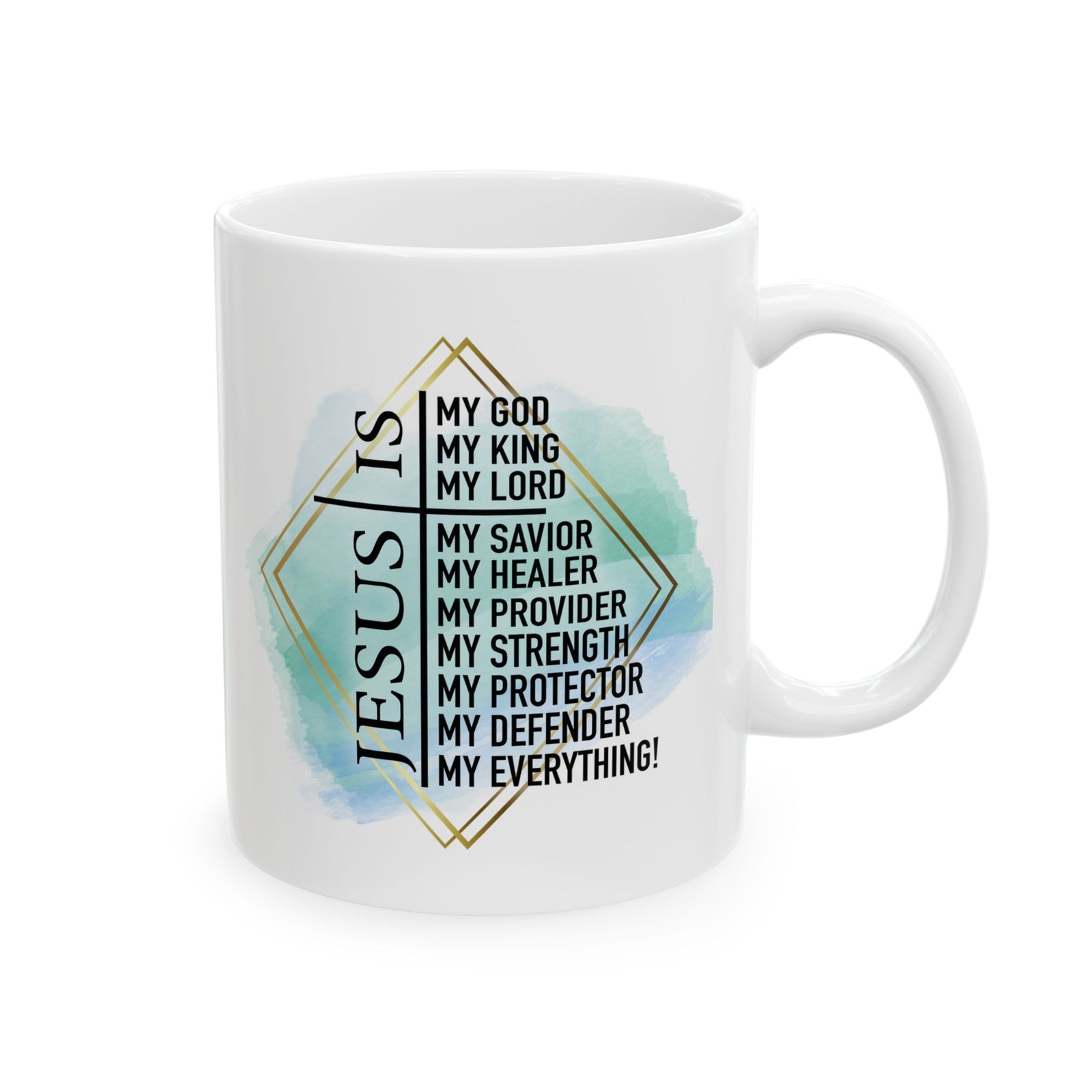 Jesus is my Everything Christian Inspirational Ceramic Mug (11oz, 15oz) - Sydney So Sweet