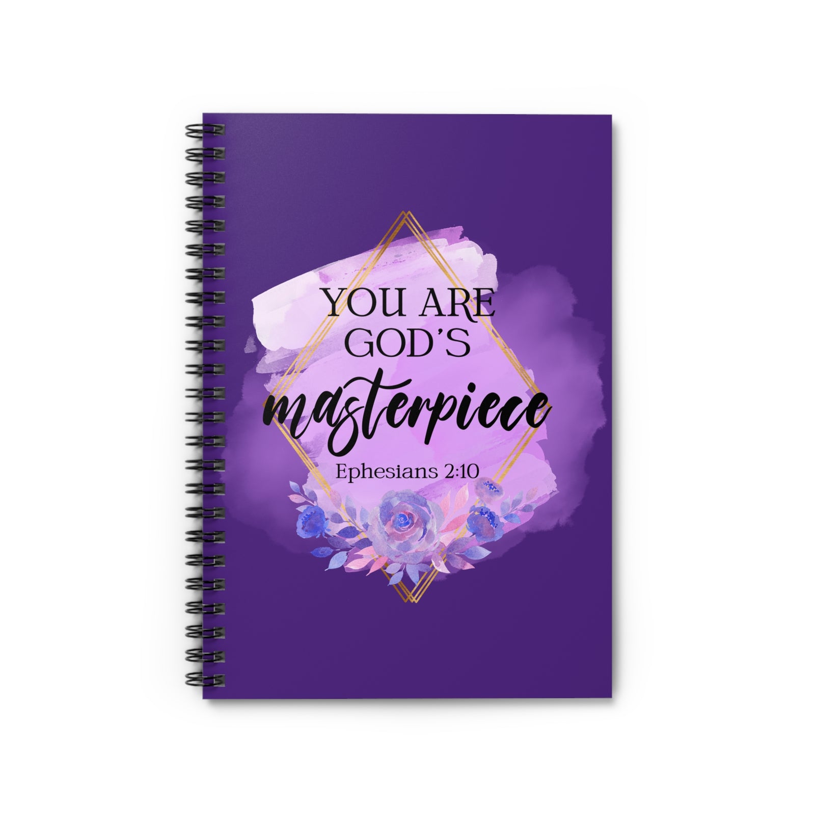 You Are God's Masterpiece Spiral Ruled Notebook Christian Journal