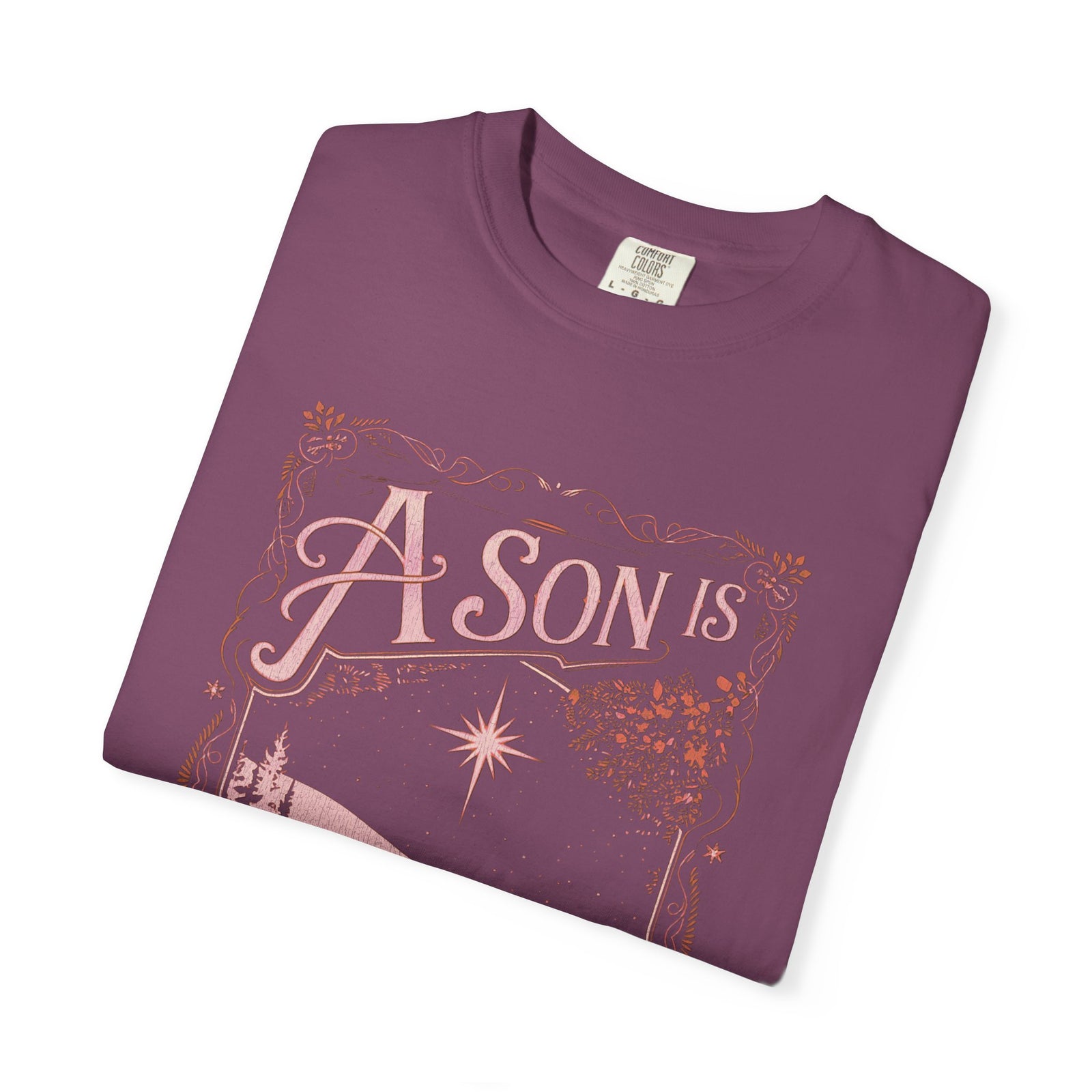 A Son is Given Jesus Christmas Distressed T-Shirt Christian Graphic Tee