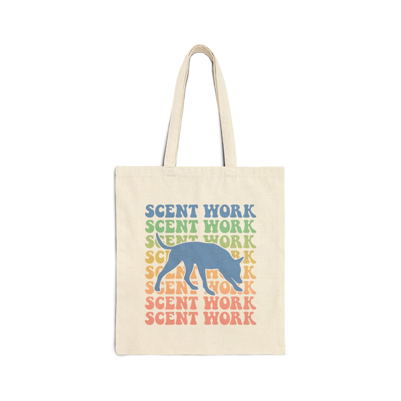 Retro Font Scent Work Dog Training Cotton Canvas Tote Bag