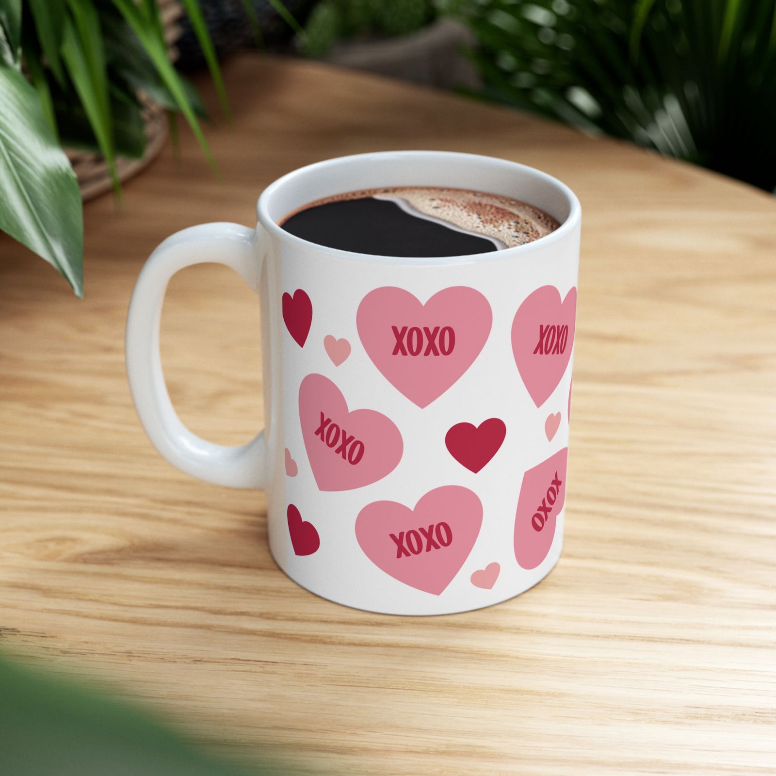 XOXO Hearts Mug — Cute Valentine’s Day Coffee Cup (11oz & 15oz) - Sydney So Sweet