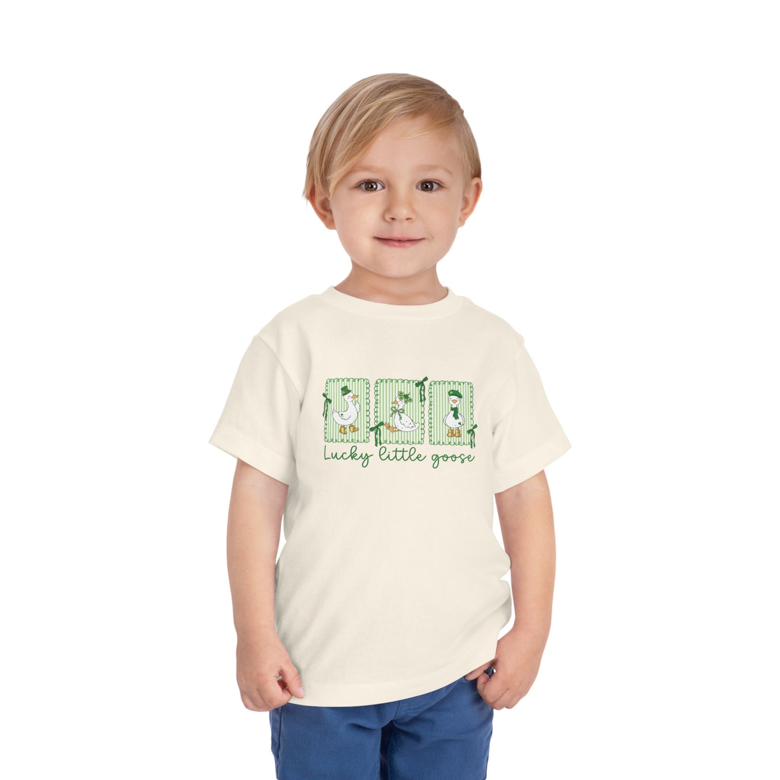 Lucky Little Goose Toddler Tee St. Patrick's Day Graphic T-Shirt