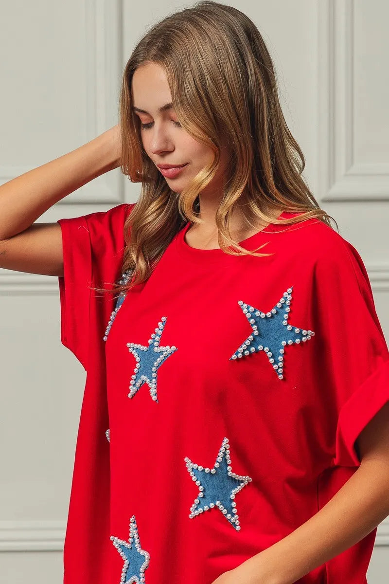 BiBi Fourth Of July Terry T-Shirt - Sydney So Sweet
