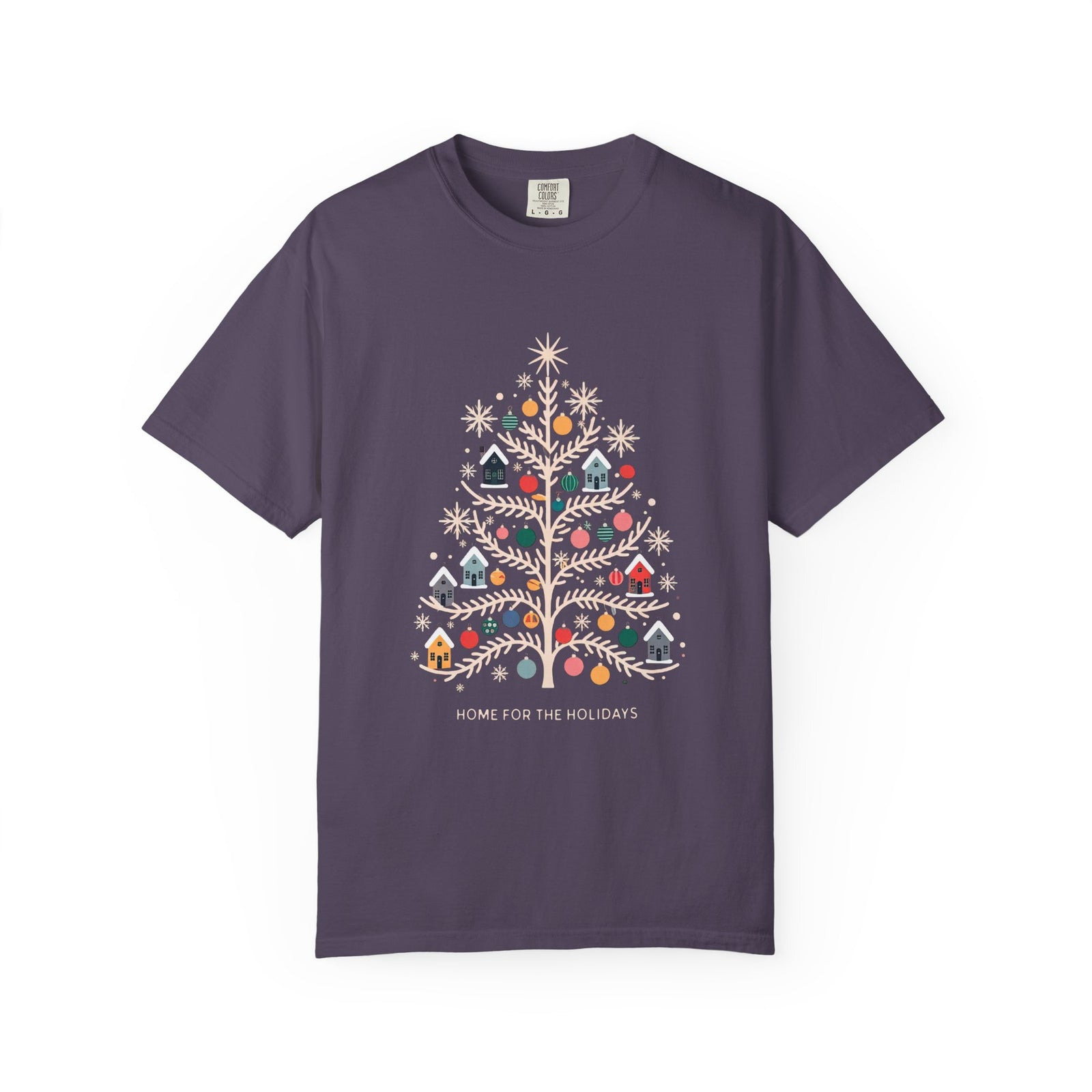 Home for the Holiday Christmas Tree Tee Holiday Graphic T-Shirt