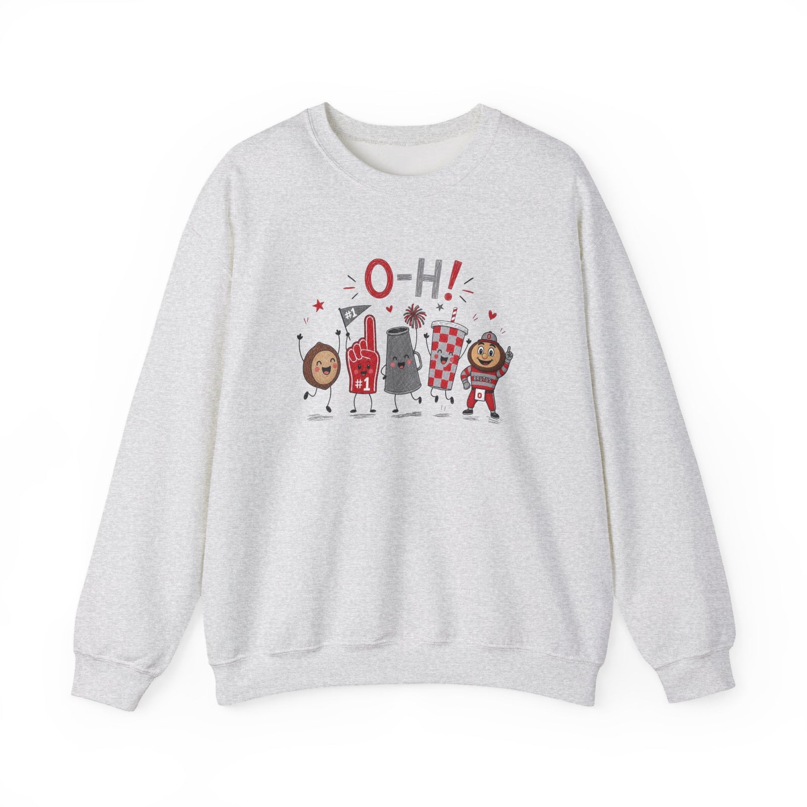 Ohio Doodle Football Mascot Sweatshirt Cute Tailgate Cartoon State Game Pullover