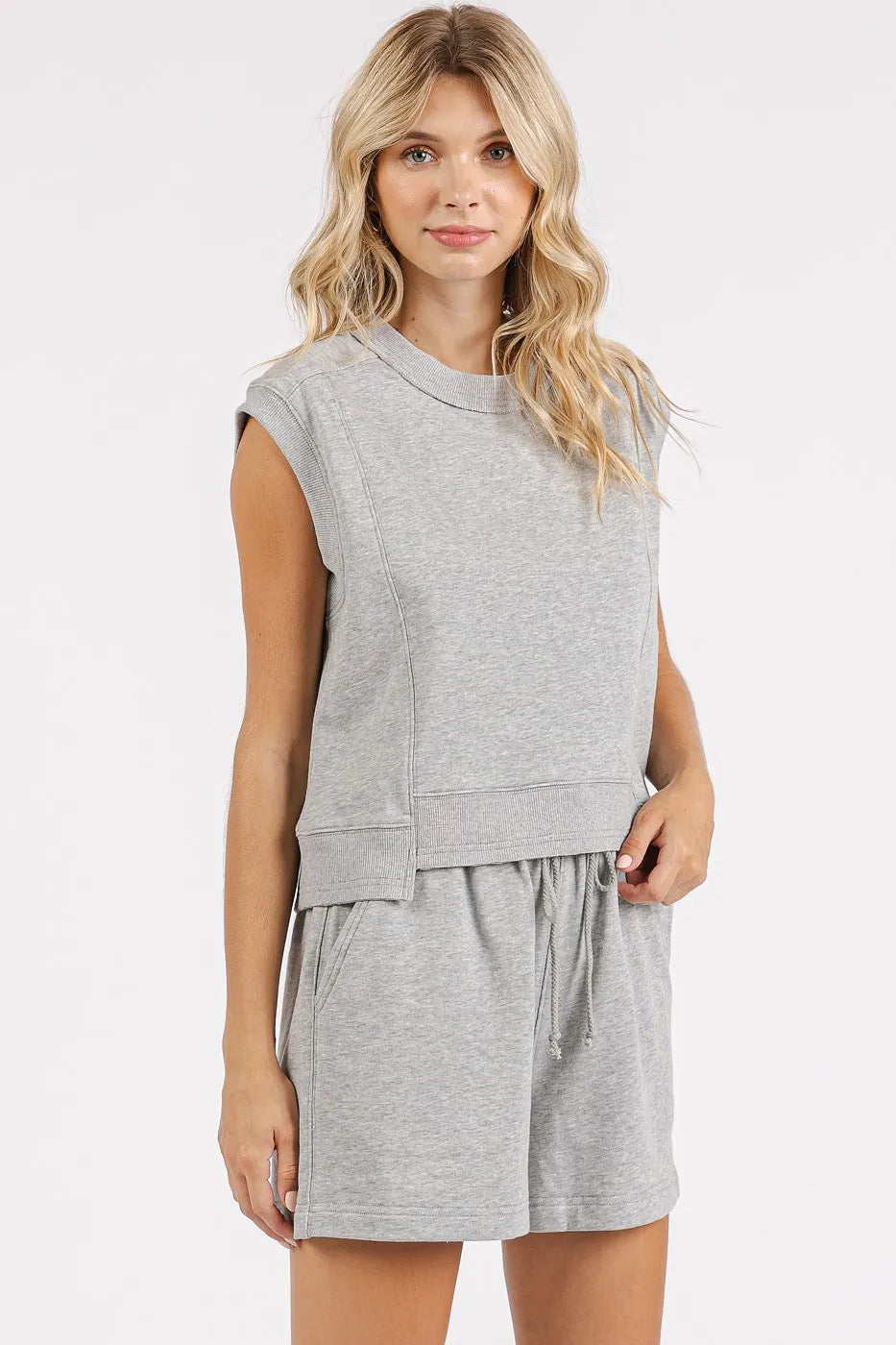 Mittoshop French Terry Crew Neck Top and Shorts Set - Sydney So Sweet