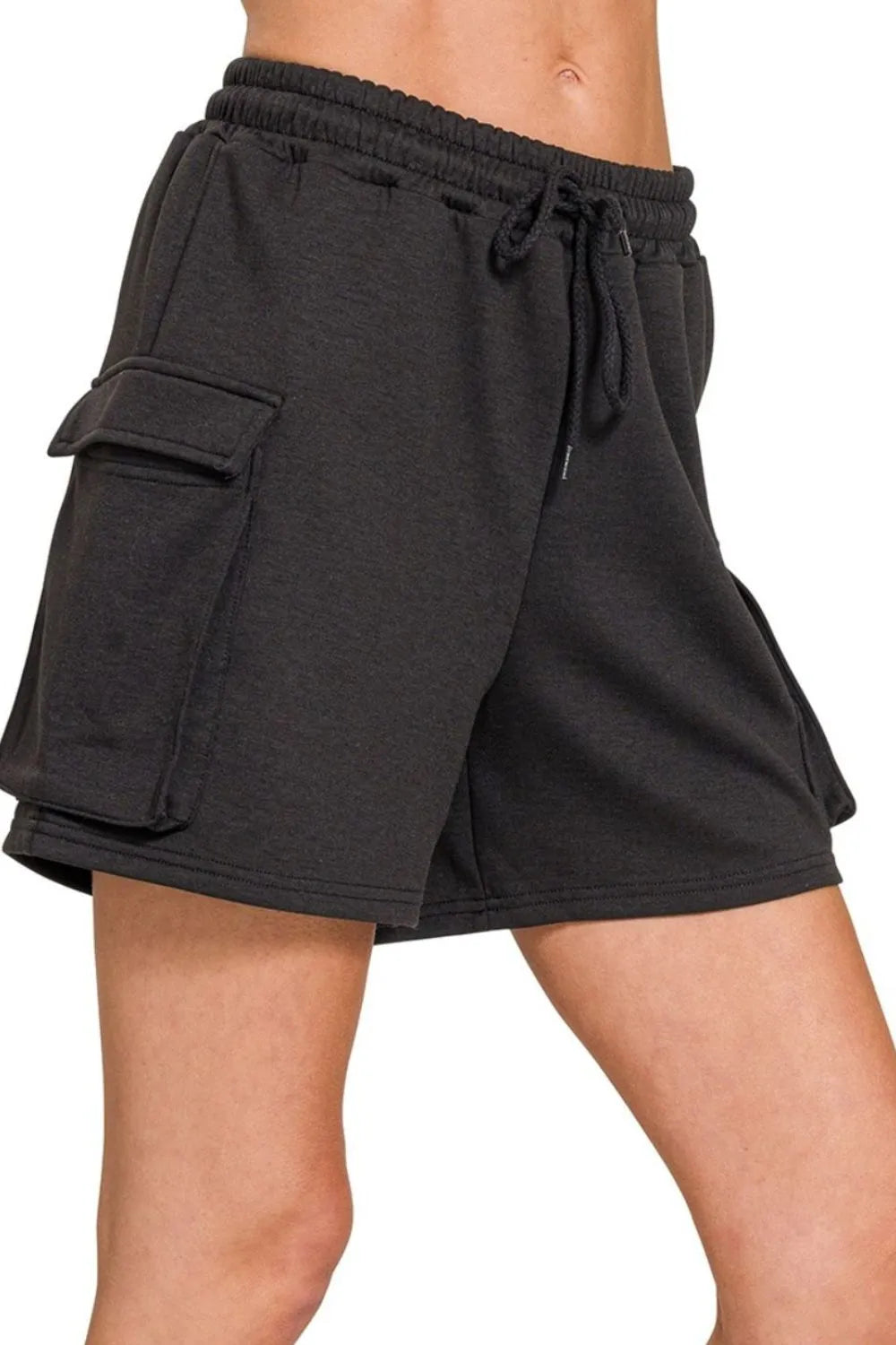 Zenana Scuba Thigh Pocket Shorts - Sydney So Sweet