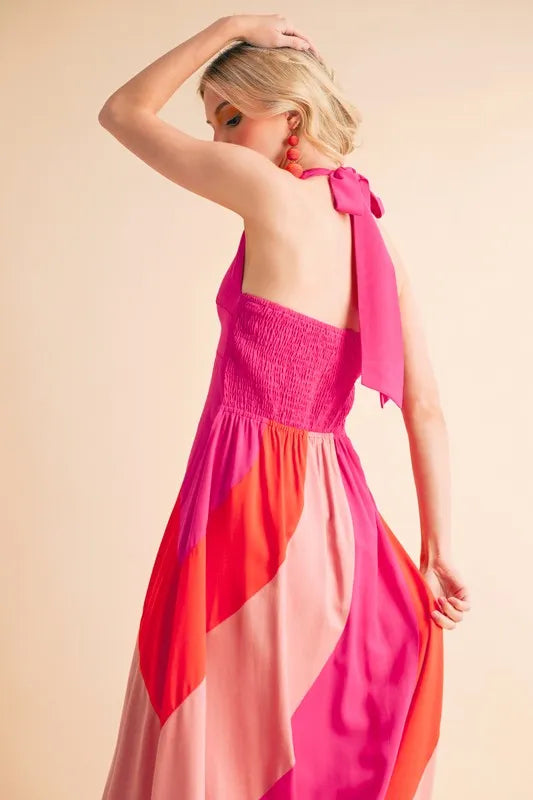 Aemi+Co Color Block Sleeveless Maxi Dress - Sydney So Sweet