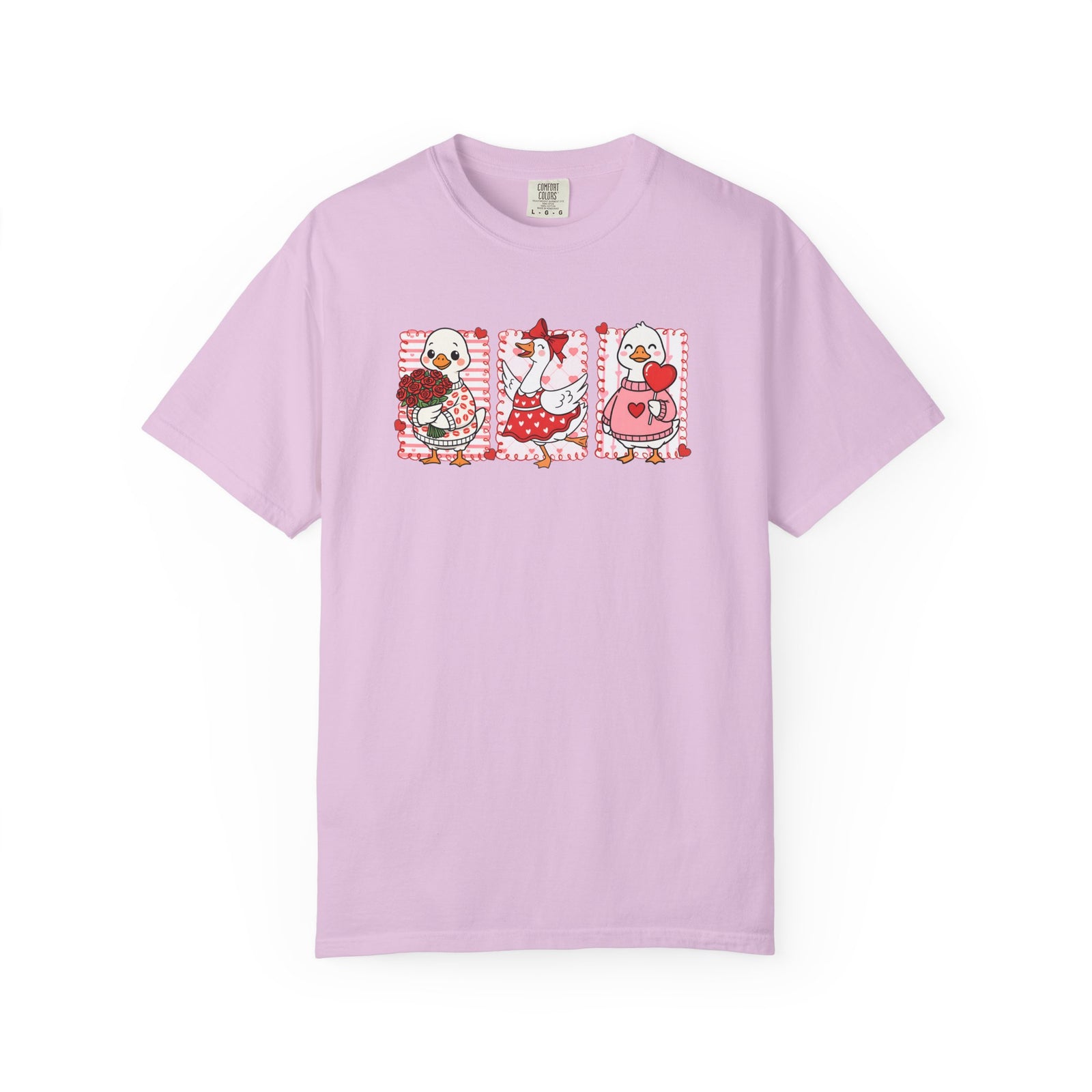 Coquette Love Goose Valentine's Day Graphic T-Shirt Unisex Short Sleeve Tee - Sydney So Sweet