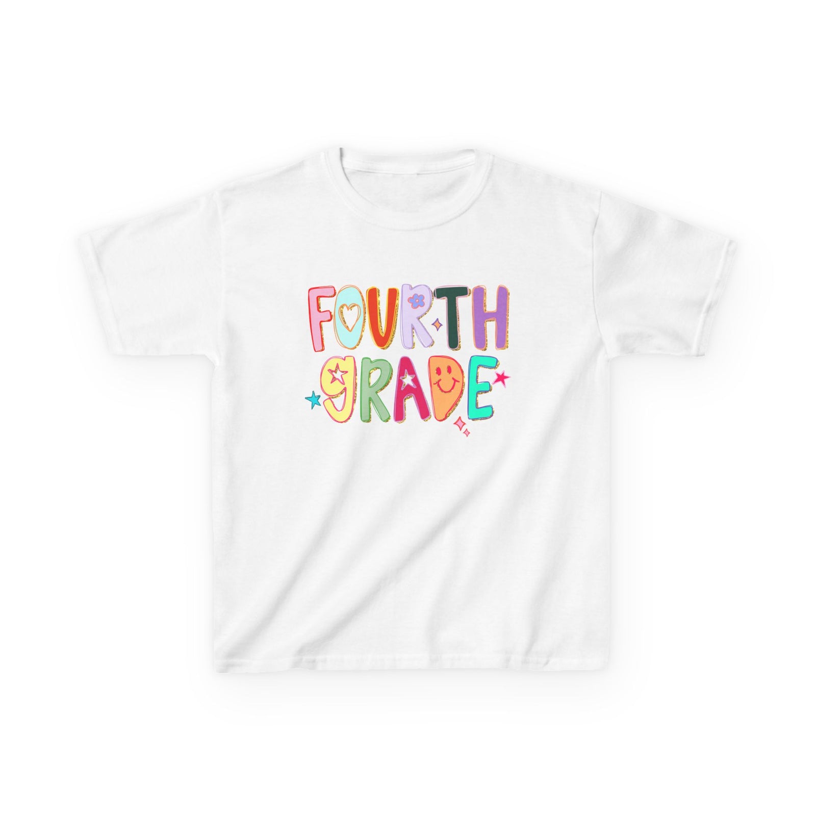 Fourth Grade Kids T-Shirt Cute & Colorful Back to School 4th Grade Tee