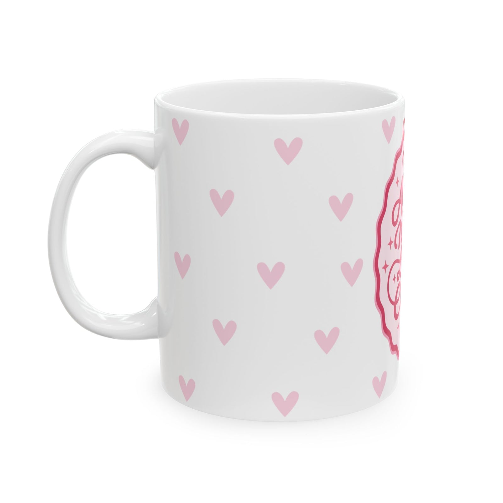 All You Need is Love & Coffee Mug — Pink Heart Coffee Cup (11oz, 15oz) - Sydney So Sweet