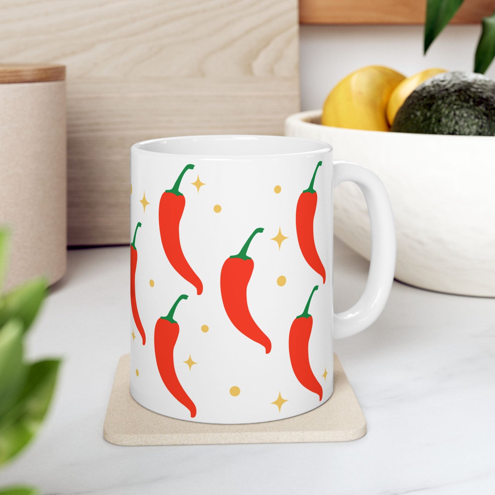 Spicy Chili Pepper Cute Ceramic Mug Coffee Cup (11oz & 15oz)