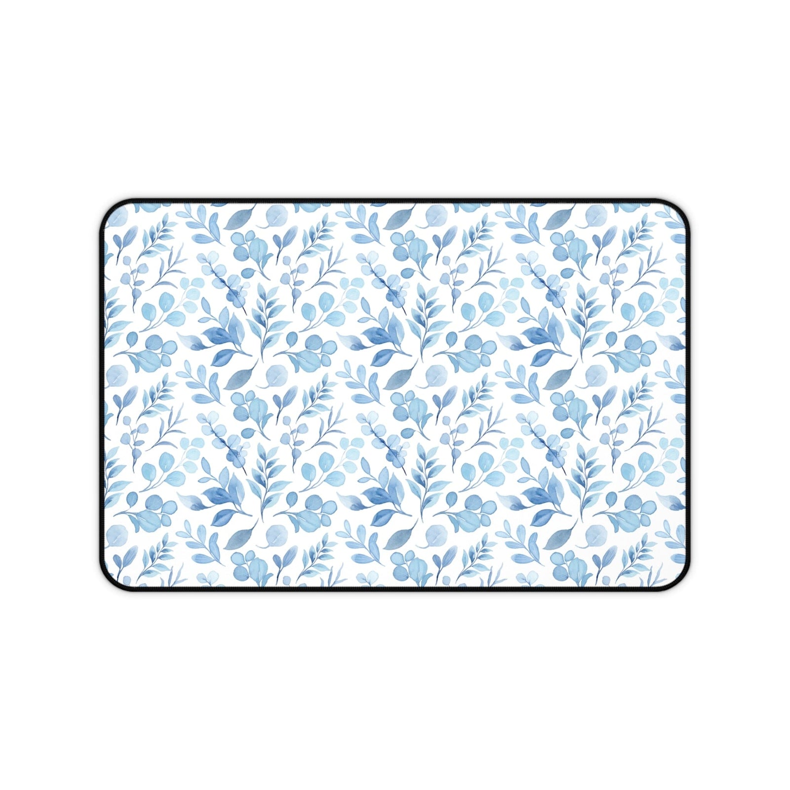 Floral Desk Mat - Elegant Blue Floral Design for Home Office Decor - Sydney So Sweet