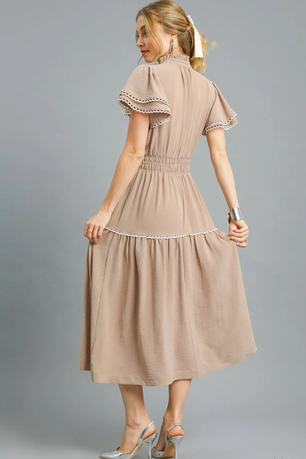 Umgee Tiered Flutter Sleeve Midi Dress - Sydney So Sweet