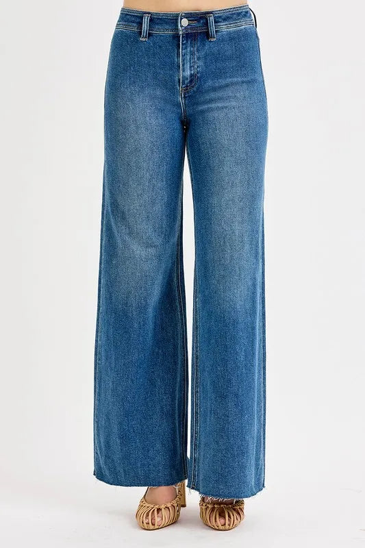 RISEN High-Waisted Wide Leg Jeans - Sydney So Sweet