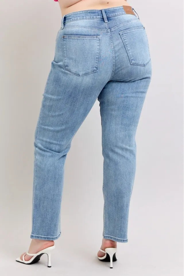 Judy Blue Plus Size High Waist Dad Jeans - Sydney So Sweet