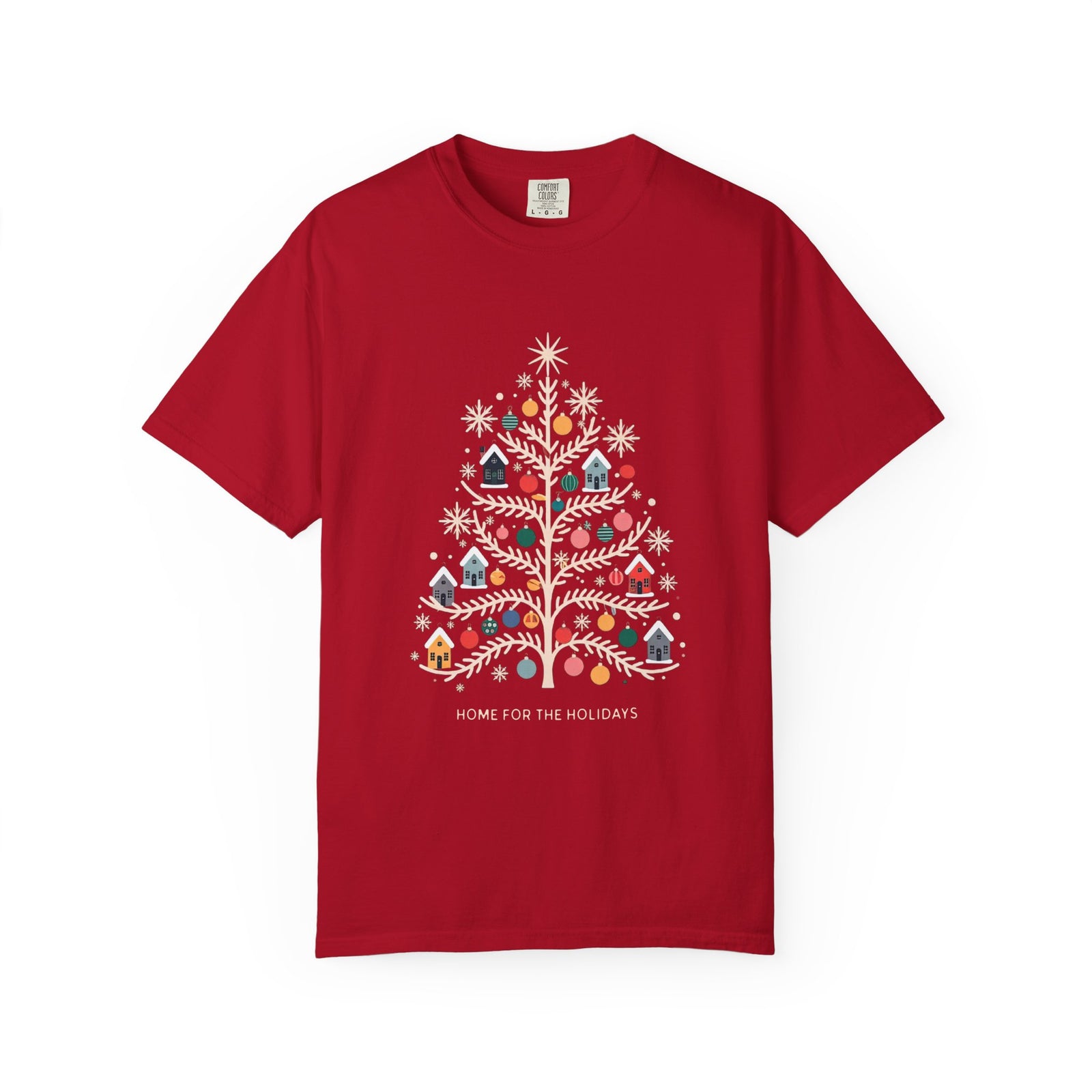 Home for the Holiday Christmas Tree Tee Holiday Graphic T-Shirt