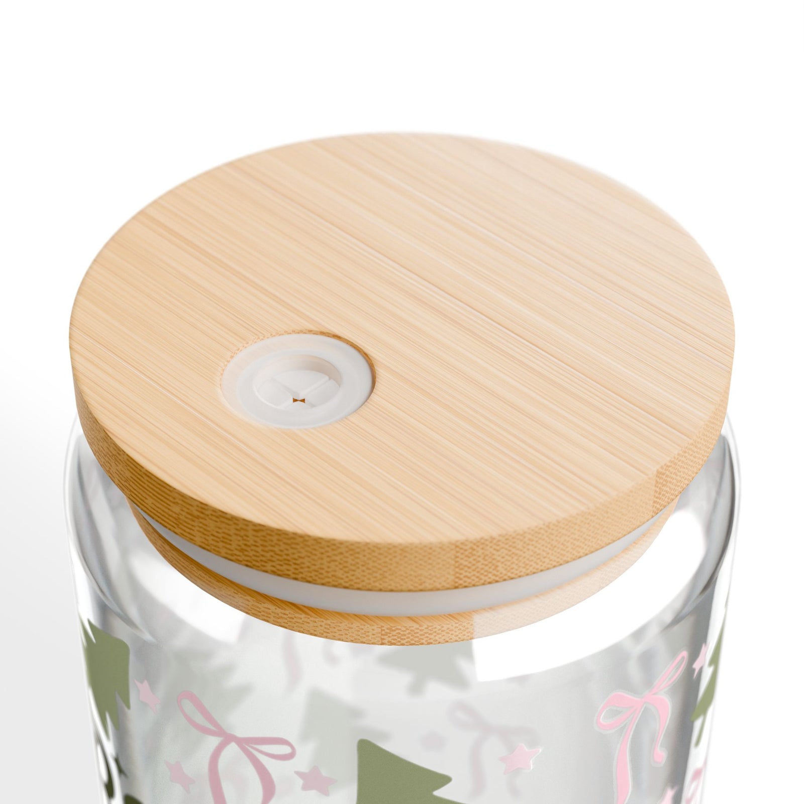 Books & Coffee Coquette Trees 16 oz reusable glass drink jar with lid and straw