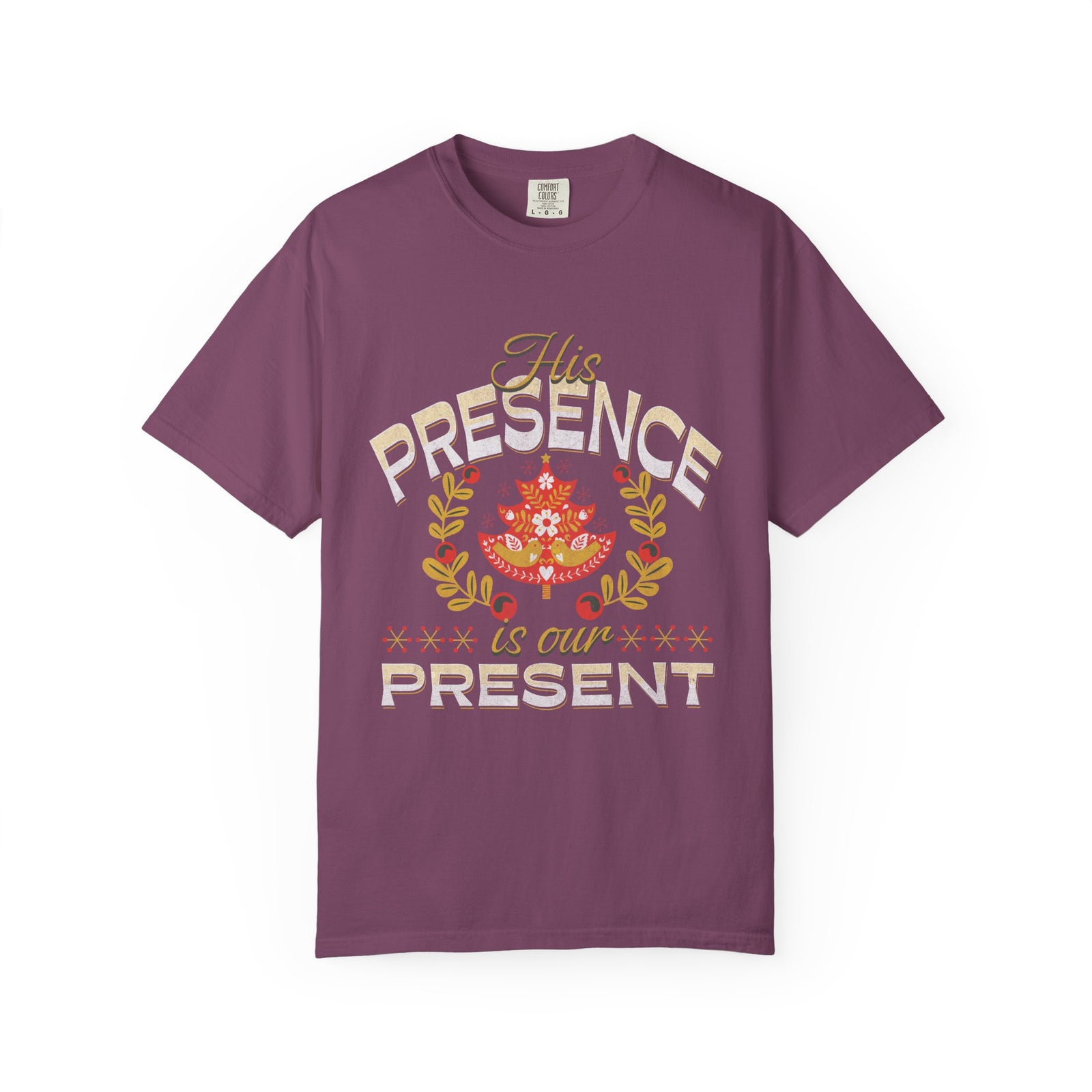 His Presence is our Present T-Shirt Christian Christmas Graphic Tee