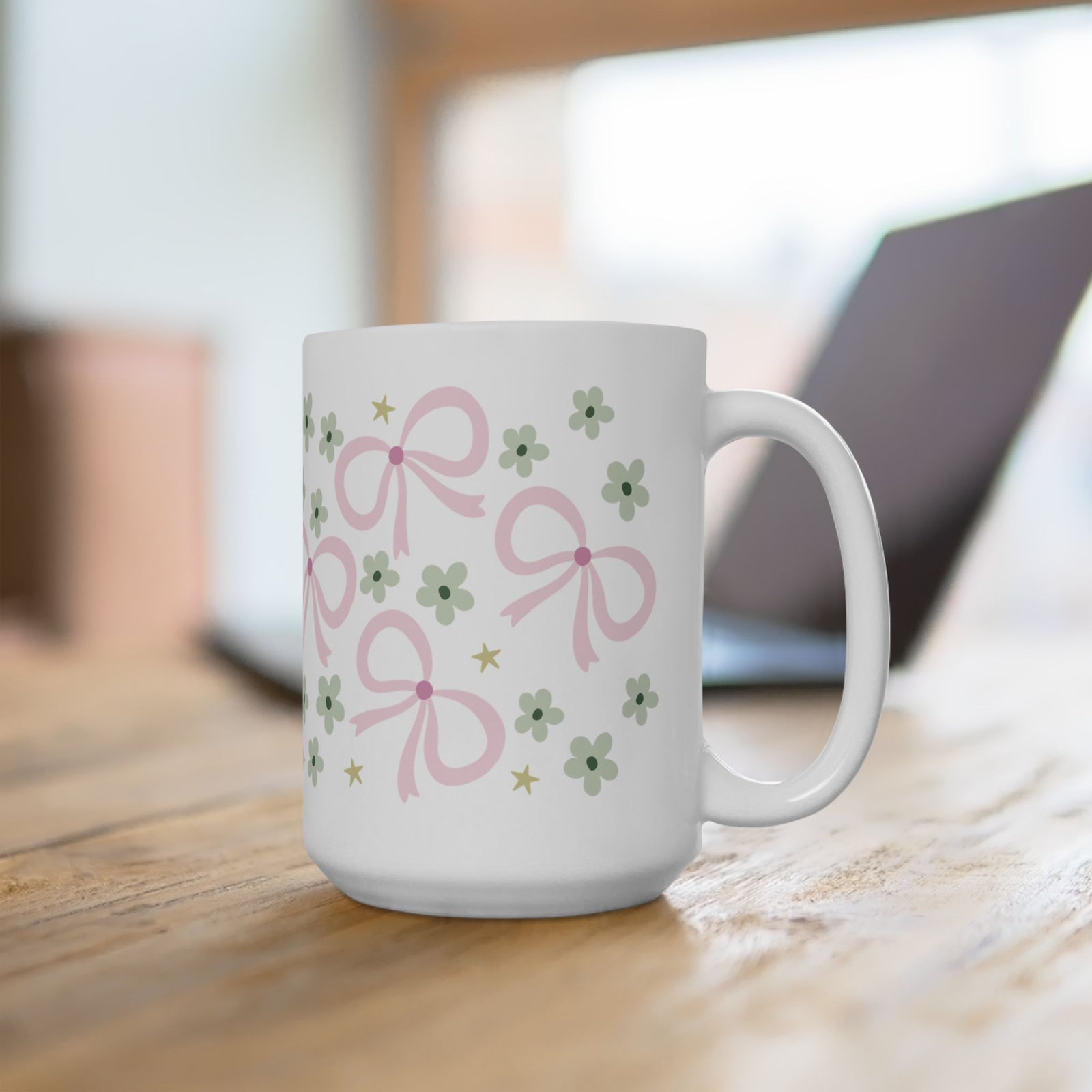 Spring Bows Cute Ceramic Mug Coffee Cup (11oz & 15oz)