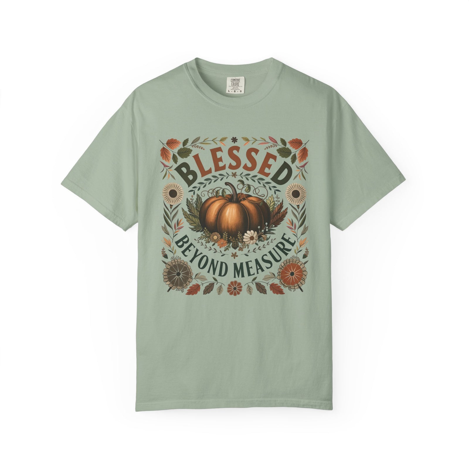 Blessed Beyond Measure Fall Pumpkin T-Shirt Graphic Tee