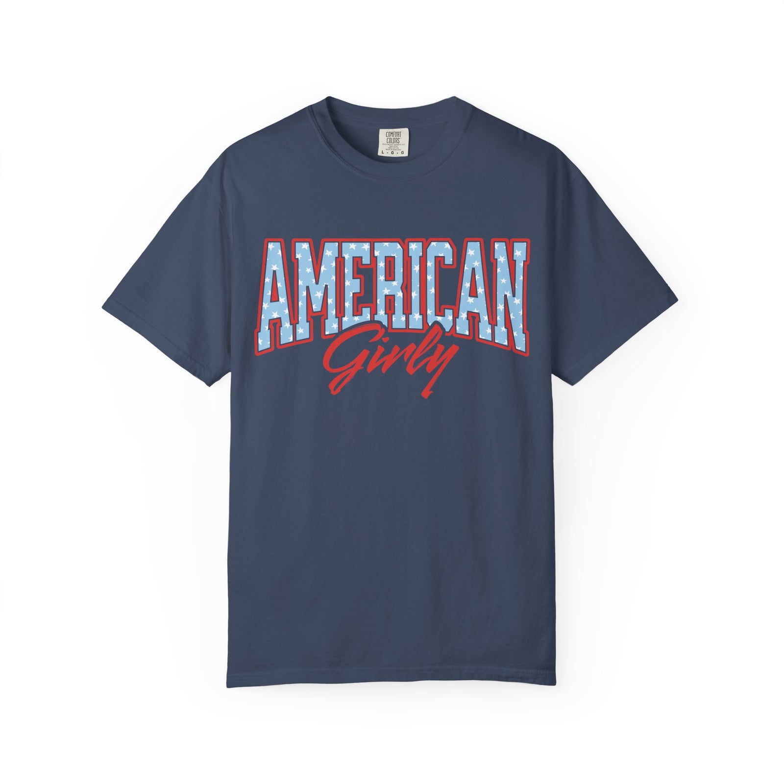 American Girly Varsity Letters T‑Shirt 4th of July Patriotic Tee