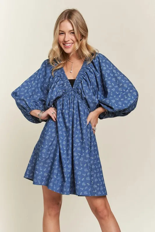 ADORA Batwing Sleeves Floral Dress - Sydney So Sweet