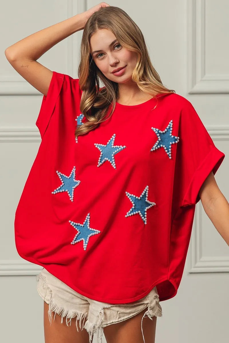 BiBi Fourth Of July Terry T-Shirt - Sydney So Sweet