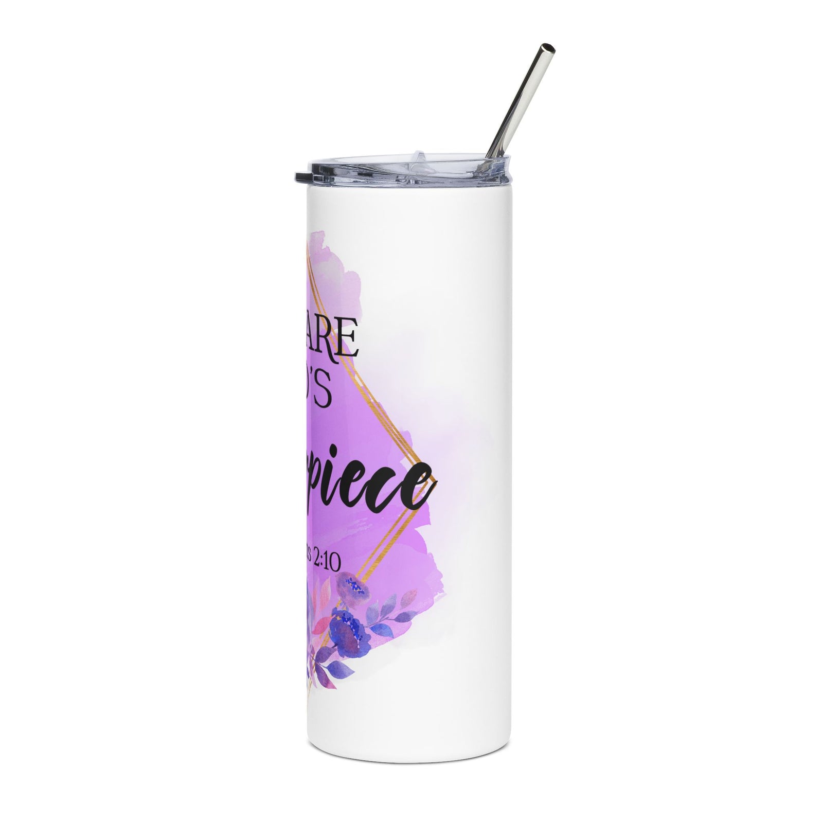 You Are God's Masterpiece 20oz Stainless Tumbler Insulated Christian Travel Cup - Sydney So Sweet