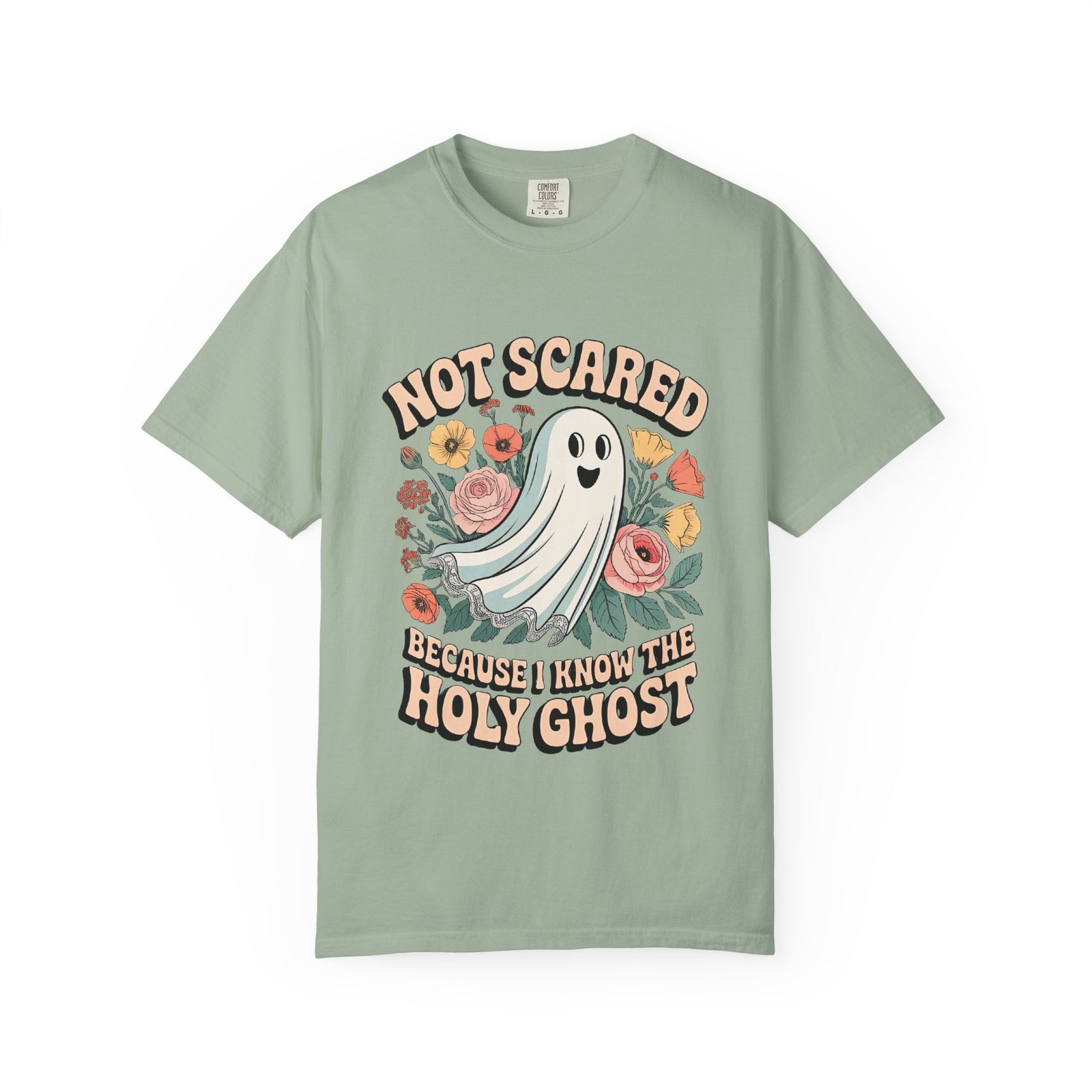 Not Scared Holy Ghost T-Shirt Christian Halloween Graphic Tee