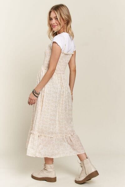 ADORA Smocked Floral Ruffled Hem Cami Dress - Sydney So Sweet