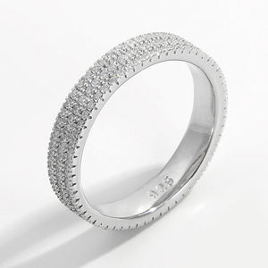 Inlaid Zircon 925 Sterling Silver Ring - Sydney So Sweet