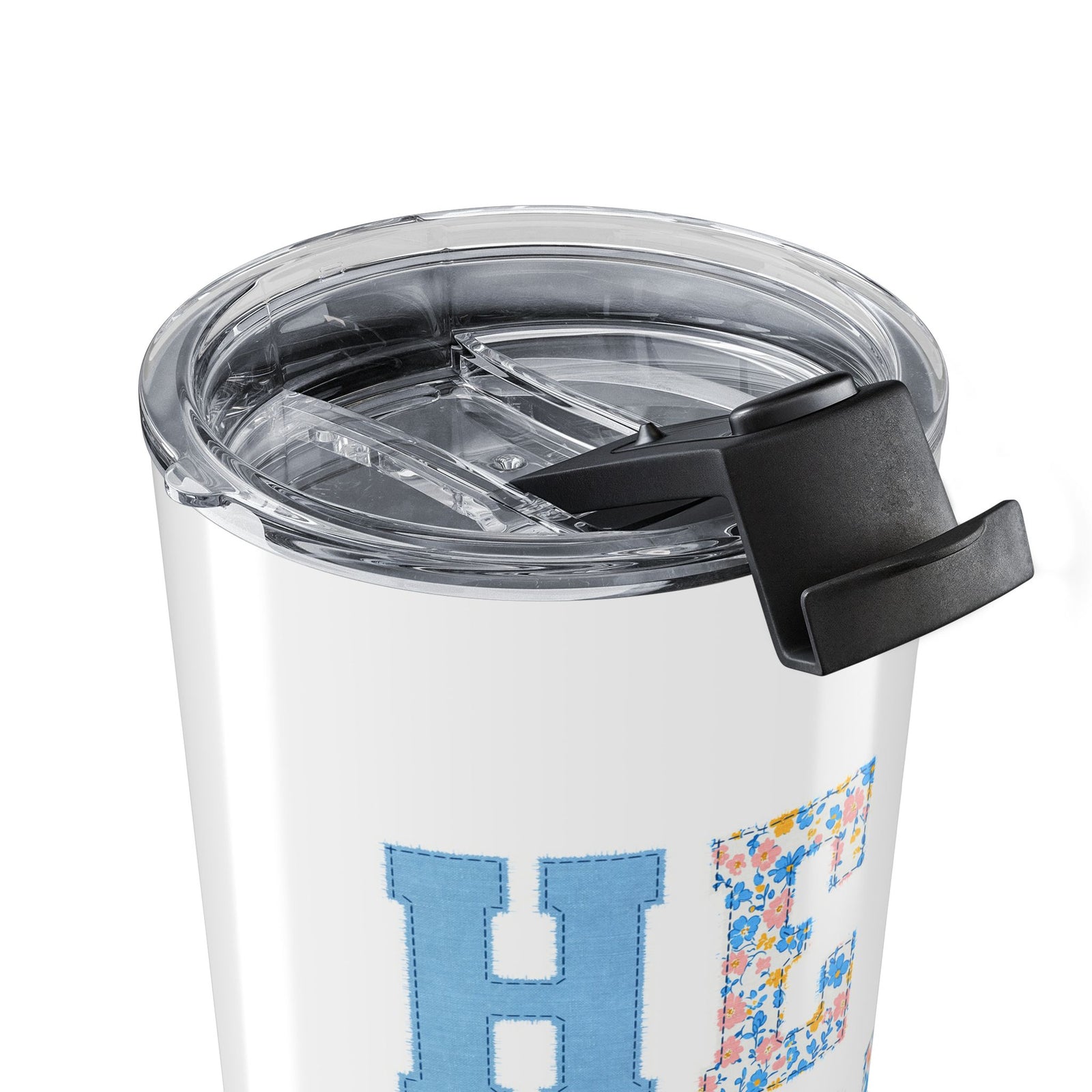 He is Risen Cross Floral Patchwork Easter 20oz Tumbler Christian Travel Mug