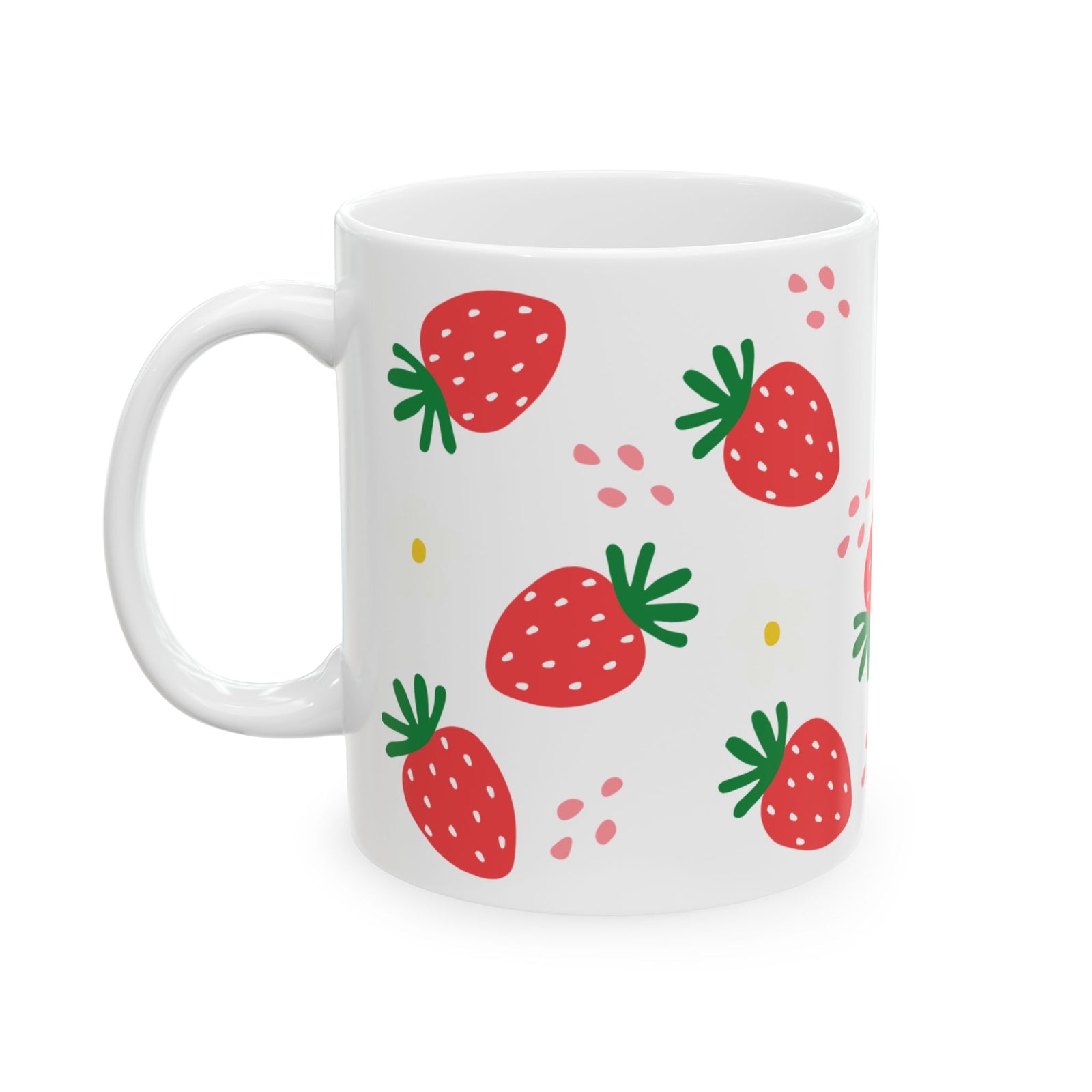 Strawberries Cute Ceramic Mug Coffee Cup (11oz & 15oz)