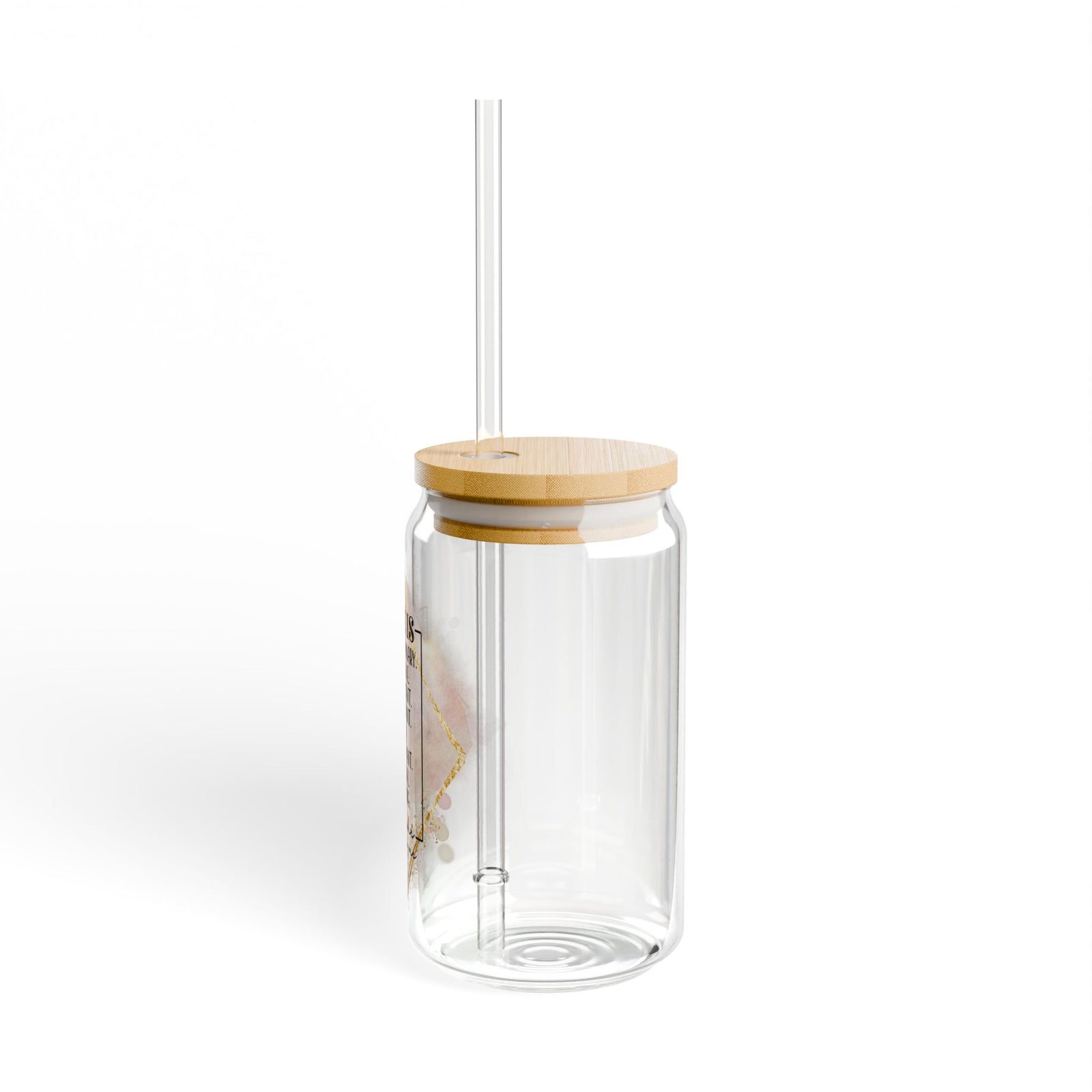 She is Me II Inspirational Tumbler Sipper Glass 16oz — Reusable Drink Jar with Lid & Straw - Sydney So Sweet