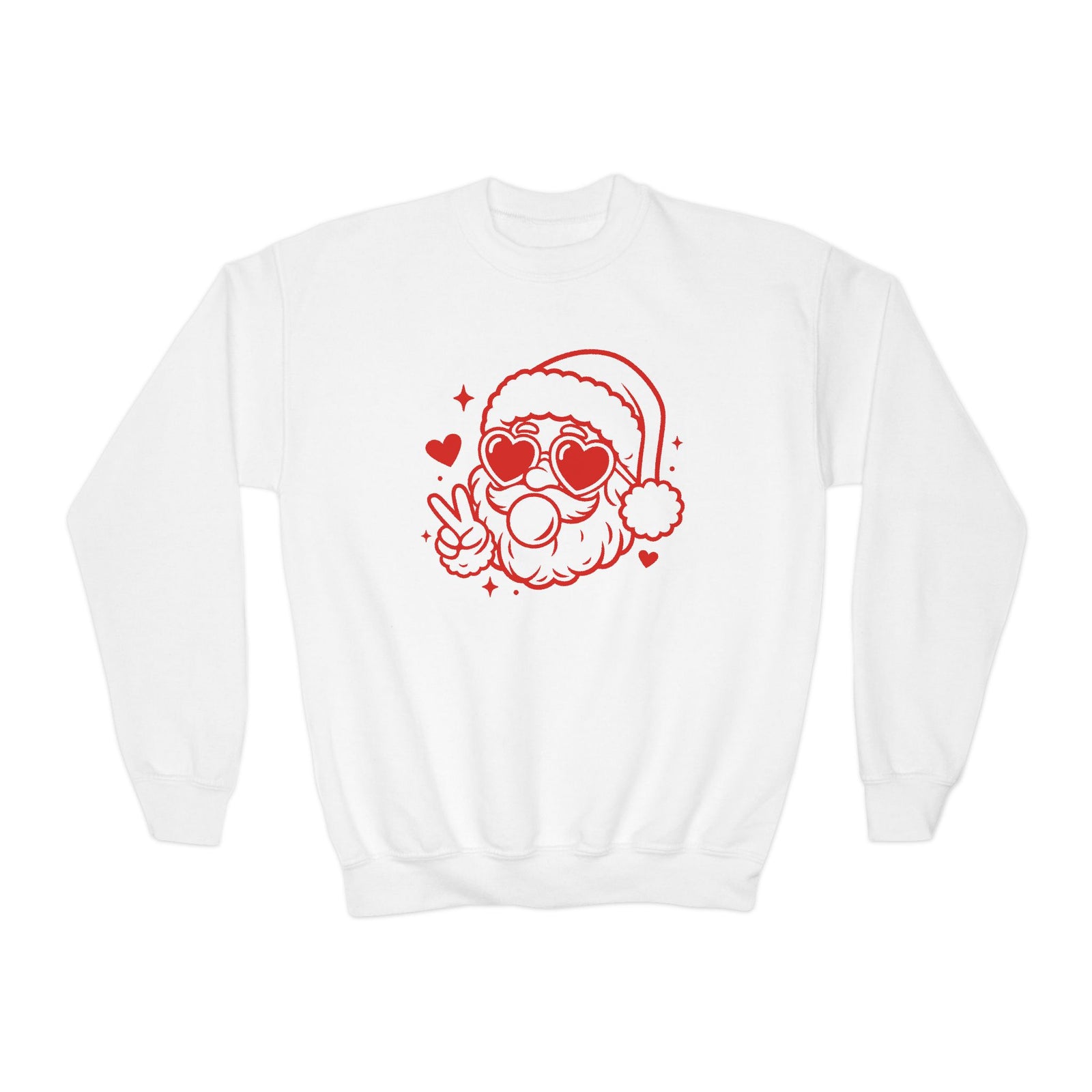 Cool Santa Baby Bubblegum Kids' Crewneck Cozy Christmas Graphic Sweatshirt - Sydney So Sweet