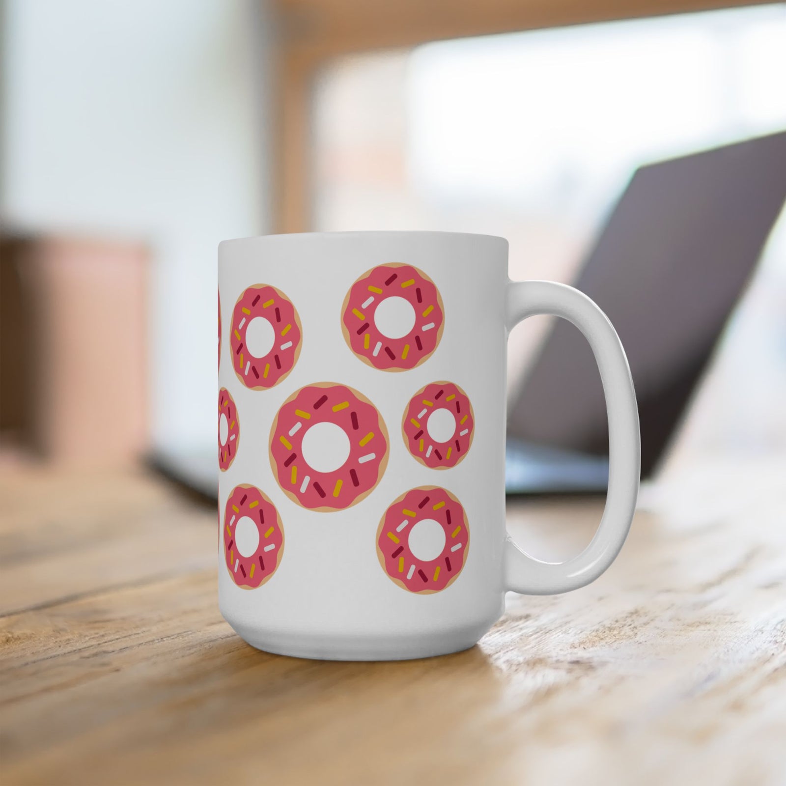 Donuts Cute Ceramic Mug Coffee Cup (11oz & 15oz)