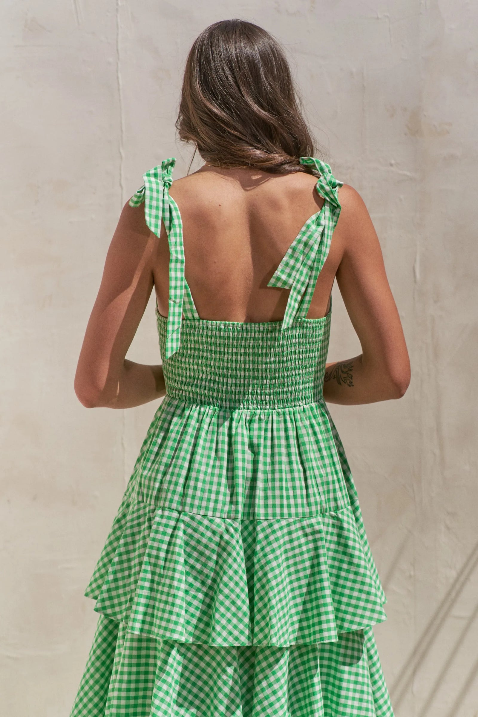 Jade By Jane Sleeveless Gingham Print Tiered Midi Dress - Sydney So Sweet