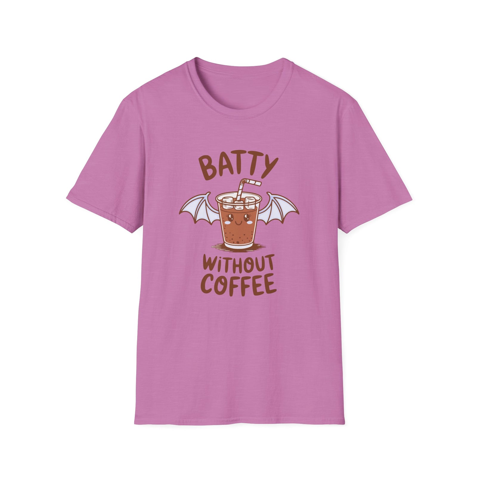 Batty Without Coffee T‑Shirt Cute Bat Coffee Halloween Graphic Tee