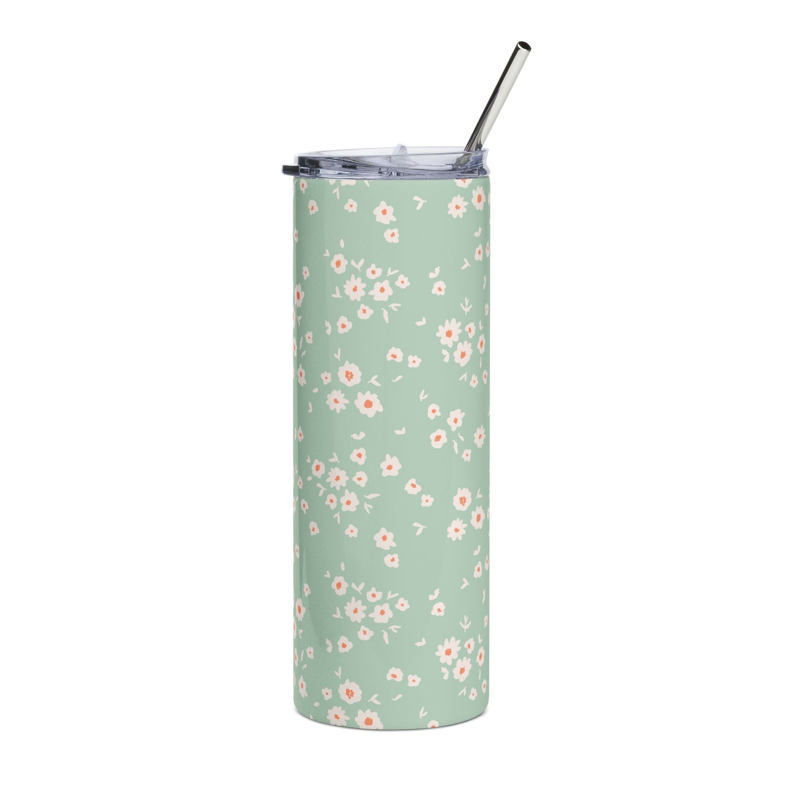 Mint Boho Daisy 20oz Floral Stainless Steel Tumbler Travel Cup