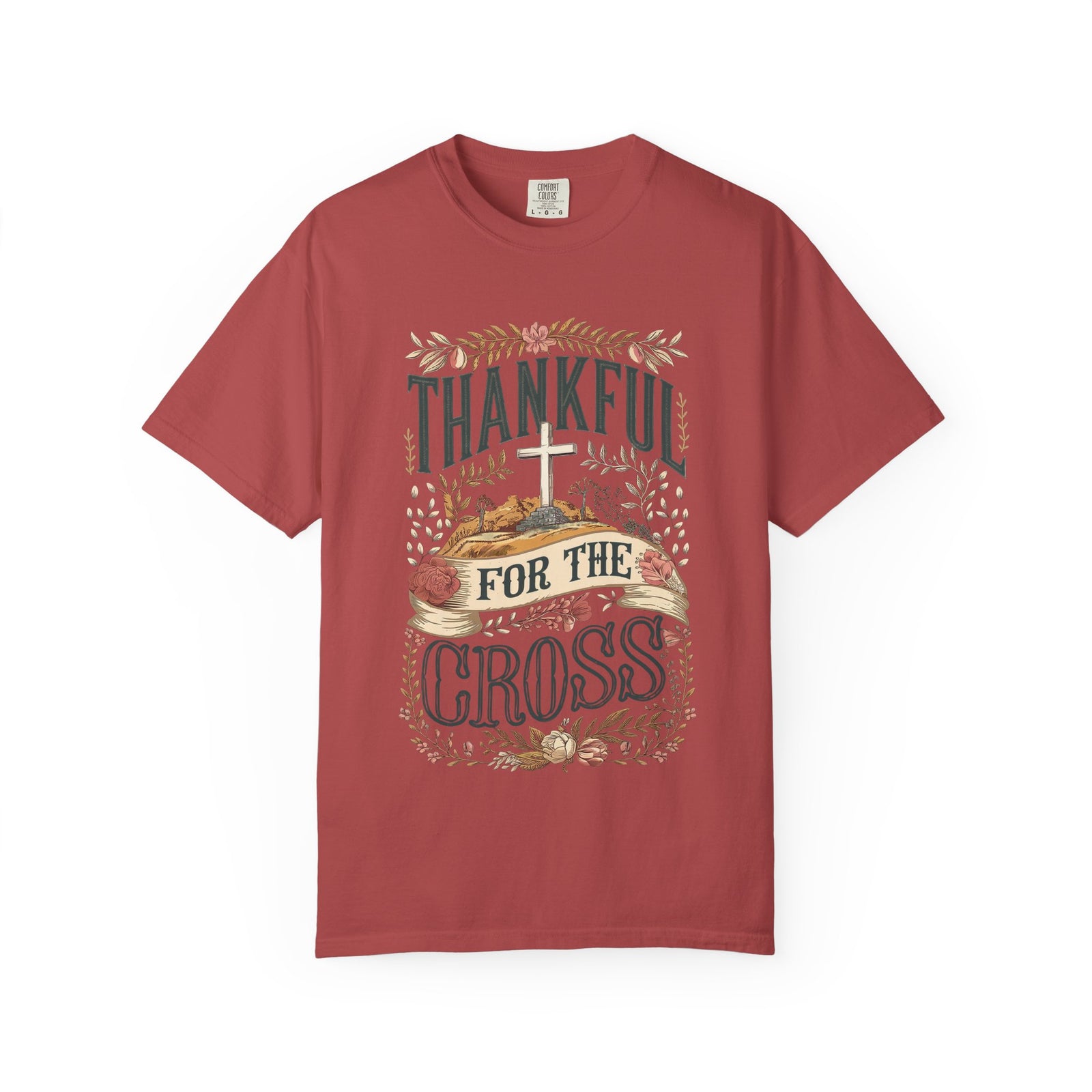 Thankful for the Cross Christian T-Shirt Faith & Gratitude Graphic Tee
