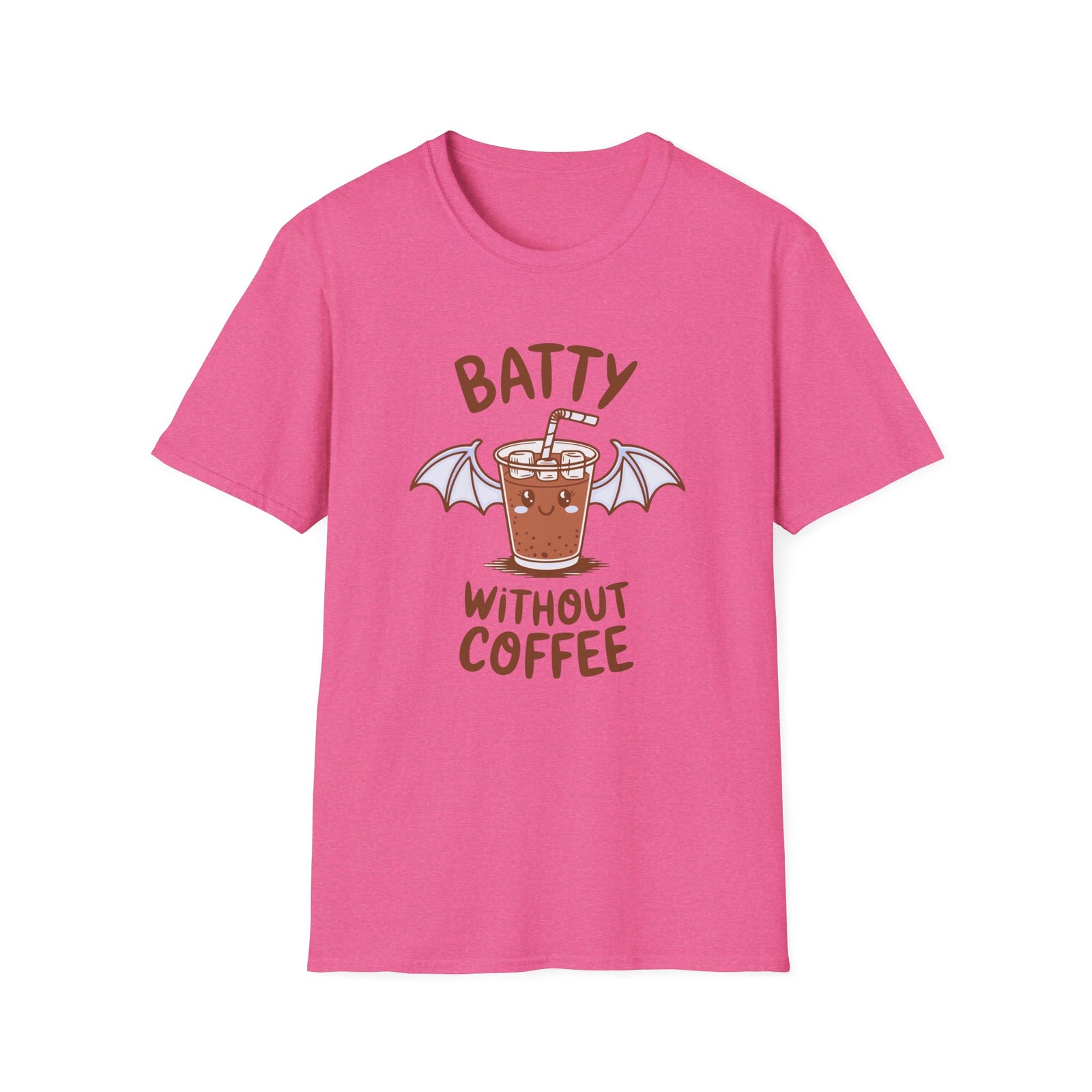 Batty Without Coffee T‑Shirt Cute Bat Coffee Halloween Graphic Tee