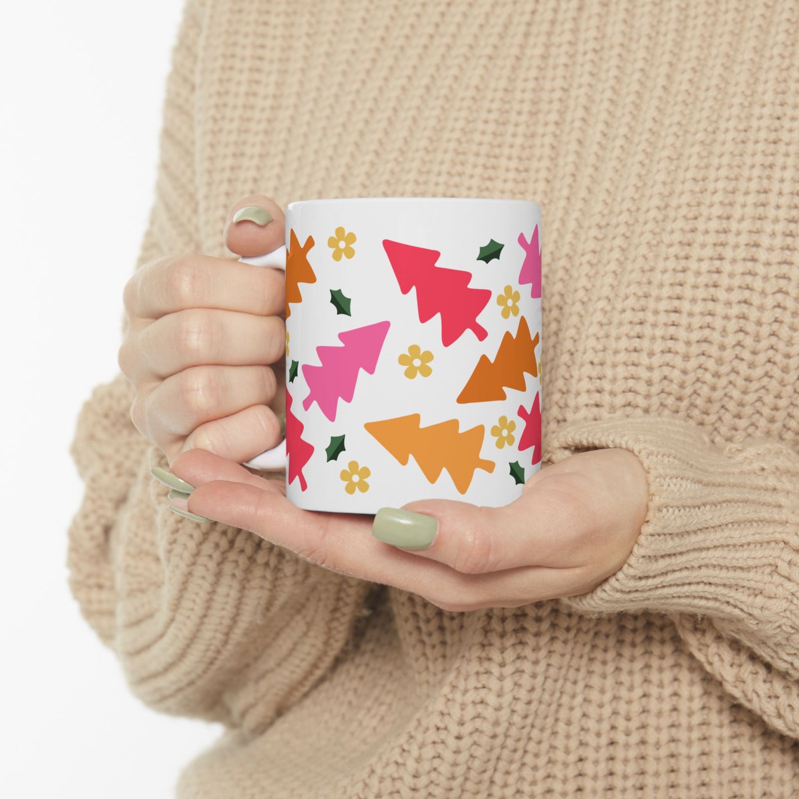 Groovy Christmas Holiday Ceramic Mug Coffee Cup (11oz & 15oz)