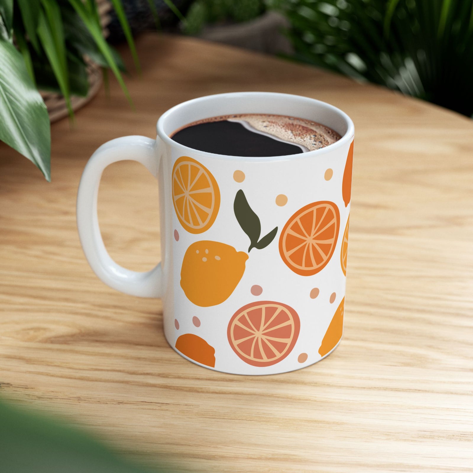 Citrus Orange & Lemon Fruits Ceramic Mug Coffee Cup (11oz & 15oz)