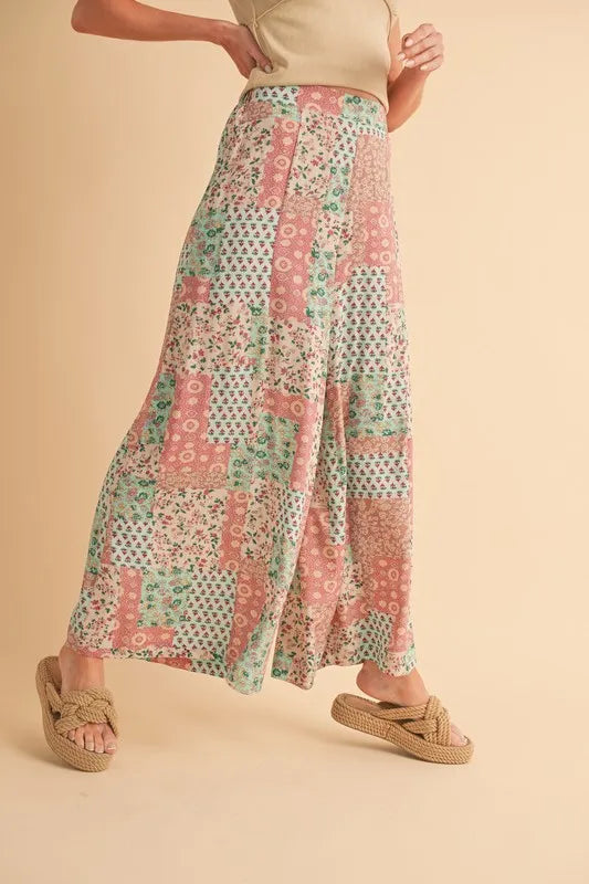 Aemi+Co Printed Wide Leg Pants - Sydney So Sweet