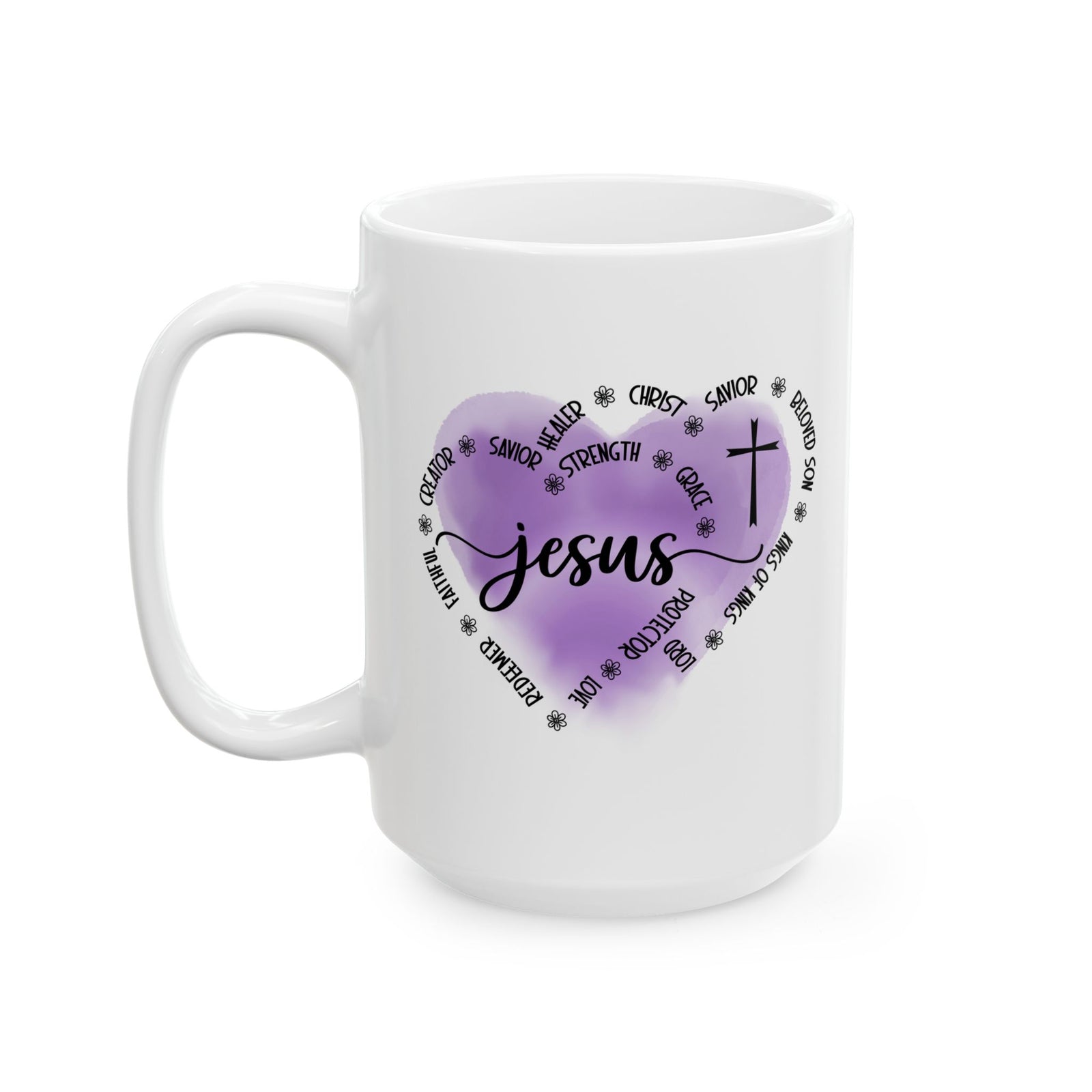 Jesus King of Kings - Christian Cross Coffee Cup (11oz & 15oz) - Sydney So Sweet
