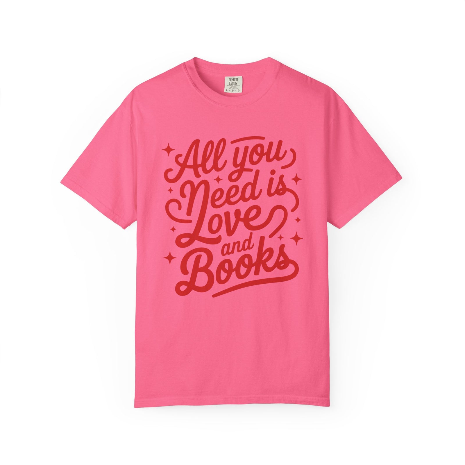 All You Need is Love and Books Book Lovers Graphic T-Shirt Unisex Short Sleeve Tee - Sydney So Sweet