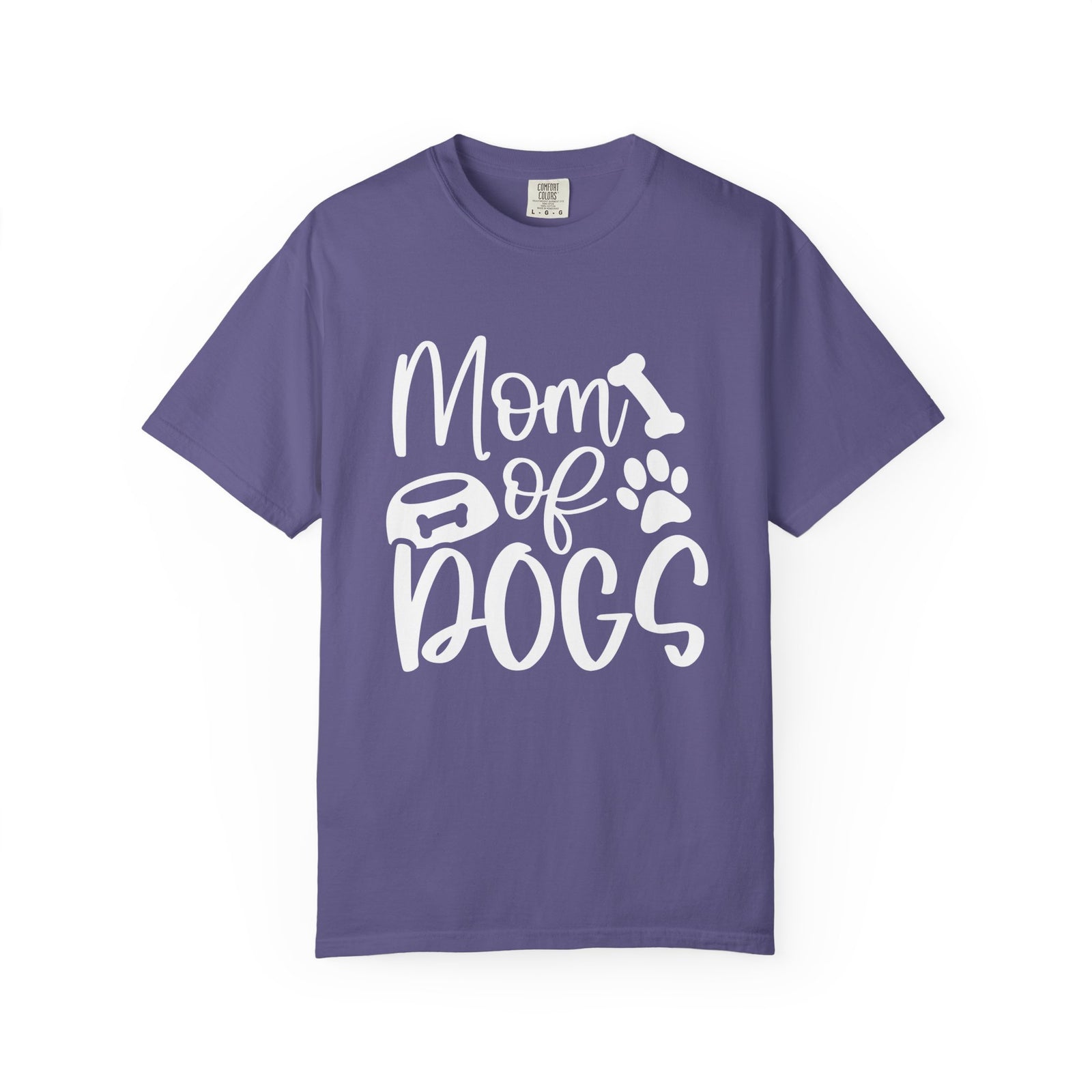 Mom of Dogs Bowl & Bone T-Shirt Cute Dog Mom Graphic Tee